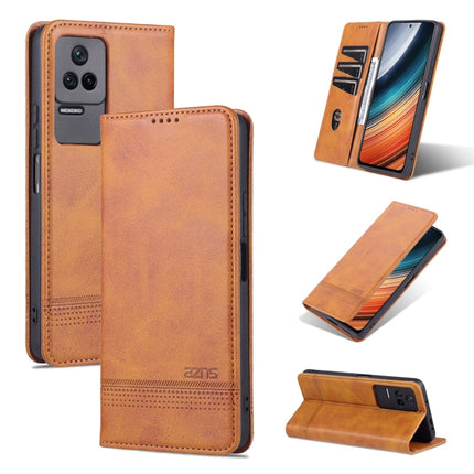 AZNS Magnetic Calf Texture Leather Phone Case