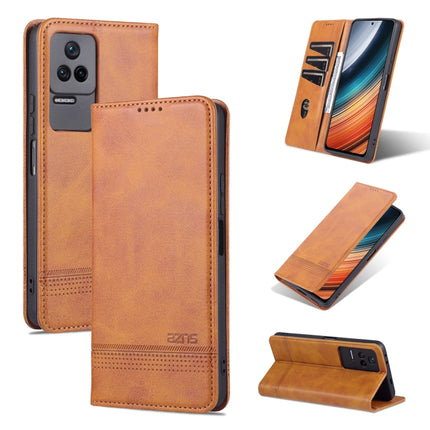 AZNS Magnetic Calf Texture Leather Phone Case