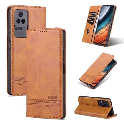 AZNS Magnetic Calf Texture Leather Phone Case