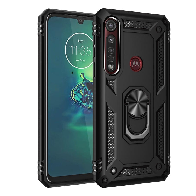 Armor Shockproof TPU + PC Protective Case with 360 Degree Rotation Holder, For Motorola Moto G8 Plus