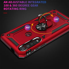 Armor Shockproof TPU + PC Protective Case with 360 Degree Rotation Holder, For Motorola Moto G8 Plus