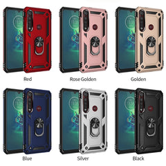 Armor Shockproof TPU + PC Protective Case with 360 Degree Rotation Holder, For Motorola Moto G8 Plus