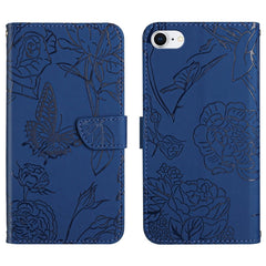 Skin Feel Butterfly Peony Embossed Leather Phone Case, For iPhone SE 2022 / SE 2020 / 8 / 7, For iPhone 8 Plus / 7 Plus, For iPhone 11, For iPhone 11 Pro