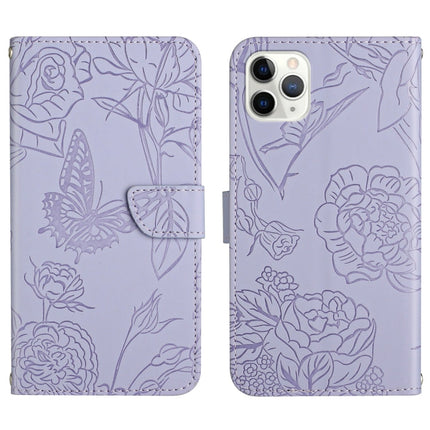 Skin Feel Butterfly Peony Embossed Leather Phone Case, For iPhone 11 Pro Max, For iPhone 12, For iPhone 12 mini, For iPhone 12 Pro