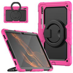 Shoulder Strap Silicone + PC Tablet Case, For Samsung Galaxy Tab S8 Ultra