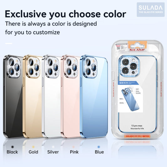 SULADA Diamond Lens Protector Plated Frosted Case, For iPhone 13, For iPhone 13 Pro, For iPhone 13 Pro Max, For iPhone 12, For iPhone 12 Pro