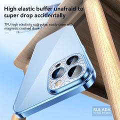 SULADA Diamond Lens Protector Plated Frosted Case, For iPhone 13, For iPhone 13 Pro, For iPhone 13 Pro Max, For iPhone 12, For iPhone 12 Pro