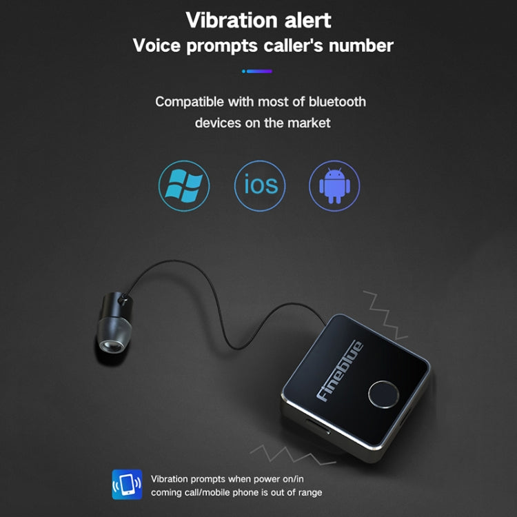 Fineblue F1 Lavalier Bluetooth Earphone, Support Vibration Reminder