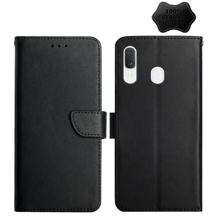 Genuine Leather Fingerprint-proof Horizontal Flip Phone Case, For Samsung Galaxy A10s, For Samsung Galaxy A12, For Samsung Galaxy A13 5G, For Samsung Galaxy A20 / A30, For Samsung Galaxy A20e, For Samsung Galaxy A20s, For Samsung Galaxy A21������������...