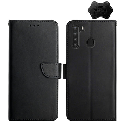 Genuine Leather Fingerprint-proof Horizontal Flip Phone Case, For Samsung Galaxy A10s, For Samsung Galaxy A12, For Samsung Galaxy A13 5G, For Samsung Galaxy A20 / A30, For Samsung Galaxy A20e, For Samsung Galaxy A20s, For Samsung Galaxy A21������������...