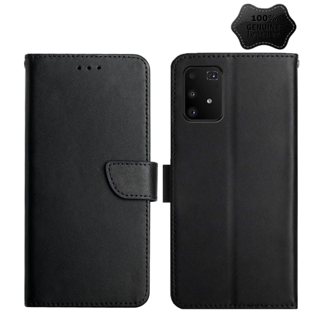 Genuine Leather Fingerprint-proof Horizontal Flip Phone Case, For Samsung Galaxy A91, For Samsung Galaxy F52 5G, For Samsung Galaxy J2 Prime, For Samsung Galaxy M10 / A10, For Samsung Galaxy M21 / M30s, For Samsung Galaxy M31, For Samsung Galaxy M51���...