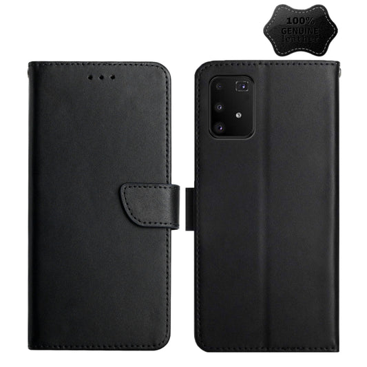 Genuine Leather Fingerprint-proof Horizontal Flip Phone Case, For Samsung Galaxy A91, For Samsung Galaxy F52 5G, For Samsung Galaxy J2 Prime, For Samsung Galaxy M10 / A10, For Samsung Galaxy M21 / M30s, For Samsung Galaxy M31, For Samsung Galaxy M51