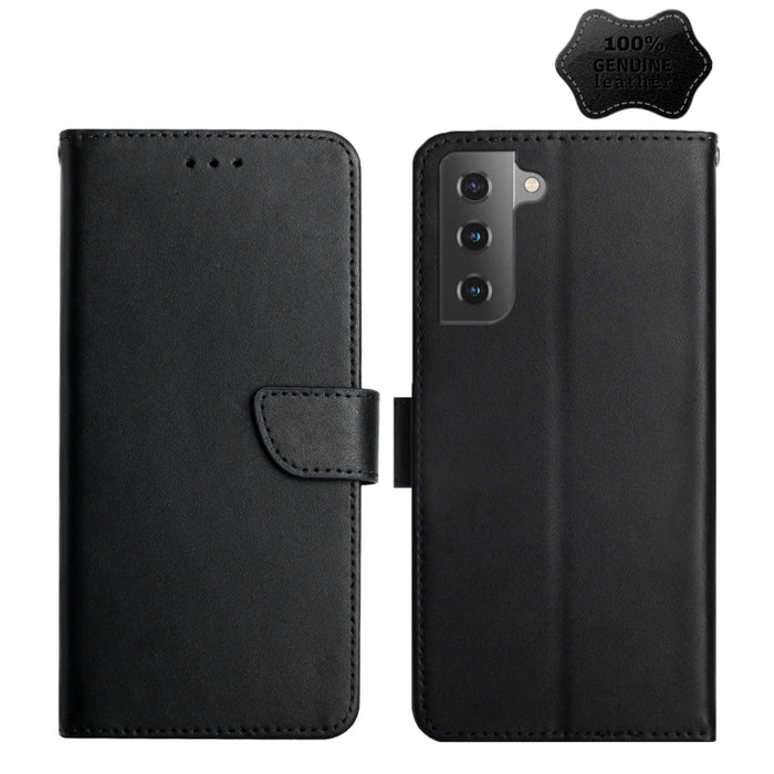 Genuine Leather Fingerprint-proof Horizontal Flip Phone Case, For Samsung Galaxy S22 5G, For Samsung Galaxy S22+ 5G, For Samsung Galaxy S22 Ultra 5G