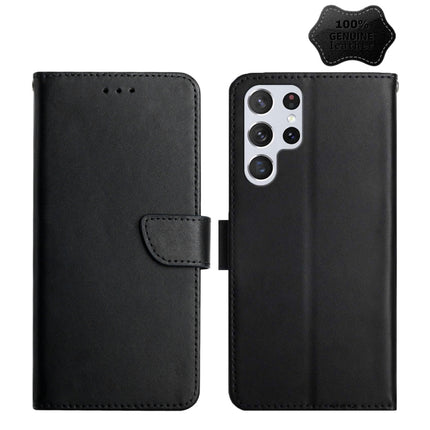 Genuine Leather Fingerprint-proof Horizontal Flip Phone Case, For Samsung Galaxy S22 5G, For Samsung Galaxy S22+ 5G, For Samsung Galaxy S22 Ultra 5G