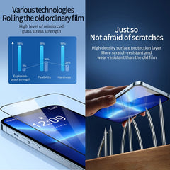 For iPhone 16e / 13 / 13 Pro 25pcs Fast Attach Dust-proof Anti-static Tempered Glass Film, For iPhone 13 mini (25PCS), For iPhone 16e / 13 / 13 Pro (25PCS), For iPhone 13 Pro Max (25PCS), For iPhone 12 mini(25PCS), For iPhone 12 / 12 Pro(25PCS)��������...