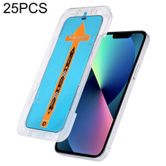 For iPhone 16e / 13 / 13 Pro 25pcs Fast Attach Dust-proof Anti-static Tempered Glass Film, For iPhone 13 mini (25PCS), For iPhone 16e / 13 / 13 Pro (25PCS), For iPhone 13 Pro Max (25PCS), For iPhone 12 mini(25PCS), For iPhone 12 / 12 Pro(25PCS)��������...