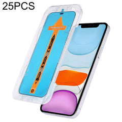 For iPhone 16e / 13 / 13 Pro 25pcs Fast Attach Dust-proof Anti-static Tempered Glass Film, For iPhone 13 mini (25PCS), For iPhone 16e / 13 / 13 Pro (25PCS), For iPhone 13 Pro Max (25PCS), For iPhone 12 mini(25PCS), For iPhone 12 / 12 Pro(25PCS)��������...