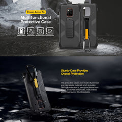 Ulefone Back Clip Phone Case with Carabiner, For Ulefone Power Armor 14 Pro, For Ulefone Armor X10 Pro