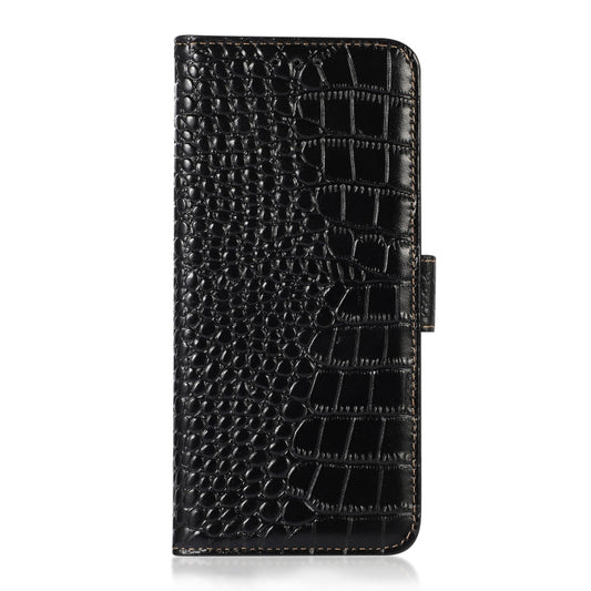 Crocodile Top Layer Cowhide Leather Phone Case, For iPhone 13 Pro, For iPhone 13 Pro Max, For iPhone 12 Pro Max