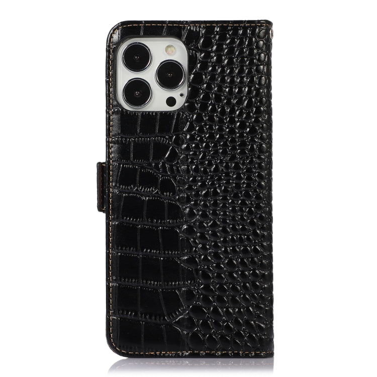 Crocodile Top Layer Cowhide Leather Phone Case, For iPhone 13 Pro, For iPhone 13 Pro Max, For iPhone 12 Pro Max