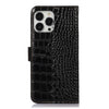 Crocodile Top Layer Cowhide Leather Phone Case, For iPhone 13 Pro, For iPhone 13 Pro Max, For iPhone 12 Pro Max