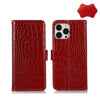 Crocodile Top Layer Cowhide Leather Phone Case, For iPhone 13 Pro, For iPhone 13 Pro Max, For iPhone 12 Pro Max