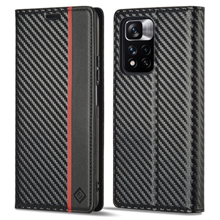 LC.IMEEKE Carbon Fiber Texture Flip Leather Phone Case, For Xiaomi 11T / 11T Pro, For Xiaomi Mi 11 Lite, For Xiaomi Poco X4 Pro 5G, For Xiaomi Poco X3 NFC / Poco X3 Pro, For Xiaomi Redmi Note 11 Pro China, For Xiaomi Redmi Note 11 4G / Note 11S