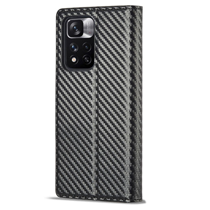 LC.IMEEKE Carbon Fiber Texture Flip Leather Phone Case, For Xiaomi 11T / 11T Pro, For Xiaomi Mi 11 Lite, For Xiaomi Poco X4 Pro 5G, For Xiaomi Poco X3 NFC / Poco X3 Pro, For Xiaomi Redmi Note 11 Pro China, For Xiaomi Redmi Note 11 4G / Note 11S