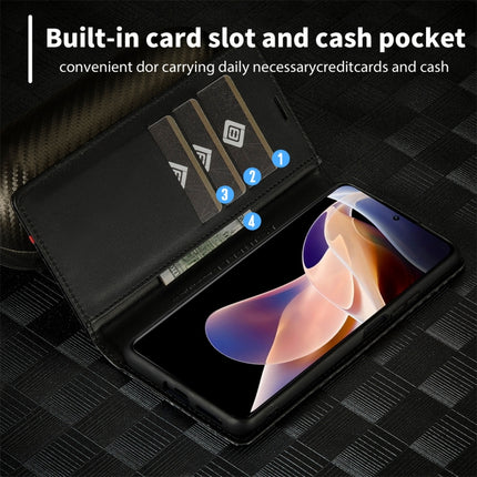 LC.IMEEKE Carbon Fiber Texture Flip Leather Phone Case, For Xiaomi 11T / 11T Pro, For Xiaomi Mi 11 Lite, For Xiaomi Poco X4 Pro 5G, For Xiaomi Poco X3 NFC / Poco X3 Pro, For Xiaomi Redmi Note 11 Pro China, For Xiaomi Redmi Note 11 4G / Note 11S