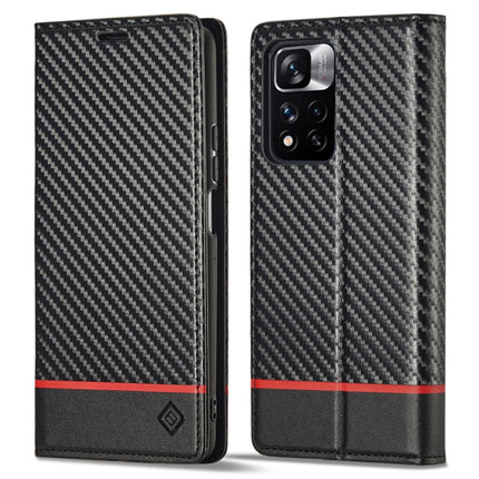 LC.IMEEKE Carbon Fiber Texture Flip Leather Phone Case, For Xiaomi 11T / 11T Pro, For Xiaomi Mi 11 Lite, For Xiaomi Poco X4 Pro 5G, For Xiaomi Poco X3 NFC / Poco X3 Pro, For Xiaomi Redmi Note 11 Pro China, For Xiaomi Redmi Note 11 4G / Note 11S