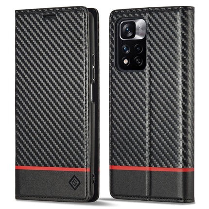 LC.IMEEKE Carbon Fiber Texture Flip Leather Phone Case, For Xiaomi 11T / 11T Pro, For Xiaomi Mi 11 Lite, For Xiaomi Poco X4 Pro 5G, For Xiaomi Poco X3 NFC / Poco X3 Pro, For Xiaomi Redmi Note 11 Pro China, For Xiaomi Redmi Note 11 4G / Note 11S