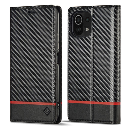 LC.IMEEKE Carbon Fiber Texture Flip Leather Phone Case, For Xiaomi 11T / 11T Pro, For Xiaomi Mi 11 Lite, For Xiaomi Poco X4 Pro 5G, For Xiaomi Poco X3 NFC / Poco X3 Pro, For Xiaomi Redmi Note 11 Pro China, For Xiaomi Redmi Note 11 4G / Note 11S