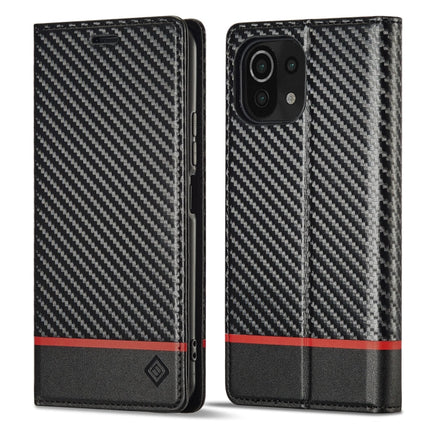 LC.IMEEKE Carbon Fiber Texture Flip Leather Phone Case, For Xiaomi 11T / 11T Pro, For Xiaomi Mi 11 Lite, For Xiaomi Poco X4 Pro 5G, For Xiaomi Poco X3 NFC / Poco X3 Pro, For Xiaomi Redmi Note 11 Pro China, For Xiaomi Redmi Note 11 4G / Note 11S