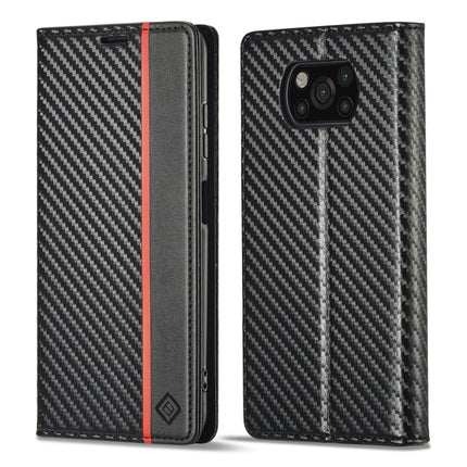 LC.IMEEKE Carbon Fiber Texture Flip Leather Phone Case, For Xiaomi 11T / 11T Pro, For Xiaomi Mi 11 Lite, For Xiaomi Poco X4 Pro 5G, For Xiaomi Poco X3 NFC / Poco X3 Pro, For Xiaomi Redmi Note 11 Pro China, For Xiaomi Redmi Note 11 4G / Note 11S