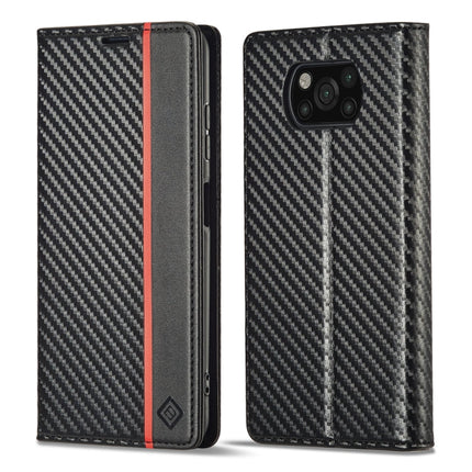 LC.IMEEKE Carbon Fiber Texture Flip Leather Phone Case, For Xiaomi 11T / 11T Pro, For Xiaomi Mi 11 Lite, For Xiaomi Poco X4 Pro 5G, For Xiaomi Poco X3 NFC / Poco X3 Pro, For Xiaomi Redmi Note 11 Pro China, For Xiaomi Redmi Note 11 4G / Note 11S