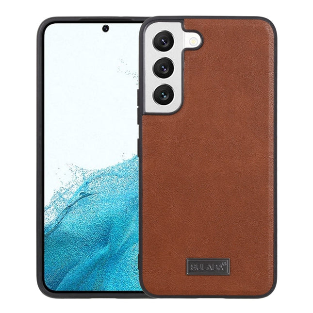 SULADA Shockproof TPU + Handmade Leather Phone Case, For Samsung Galaxy S22 5G, For Samsung Galaxy S22 Ultra 5G, For Samsung Galaxy S22+ 5G