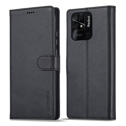 LC.IMEEKE Calf Texture Leather Phone Case, For Xiaomi Redmi 10C