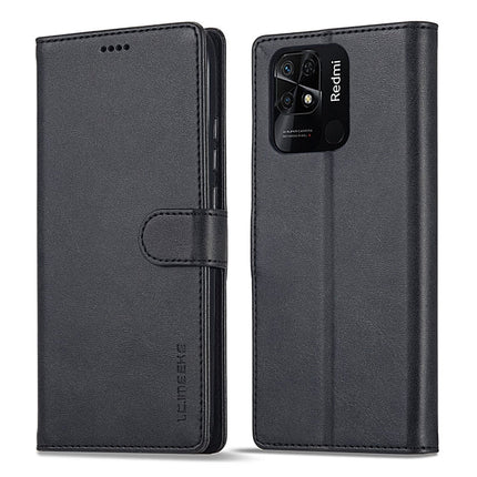LC.IMEEKE Calf Texture Leather Phone Case, For Xiaomi Redmi 10C