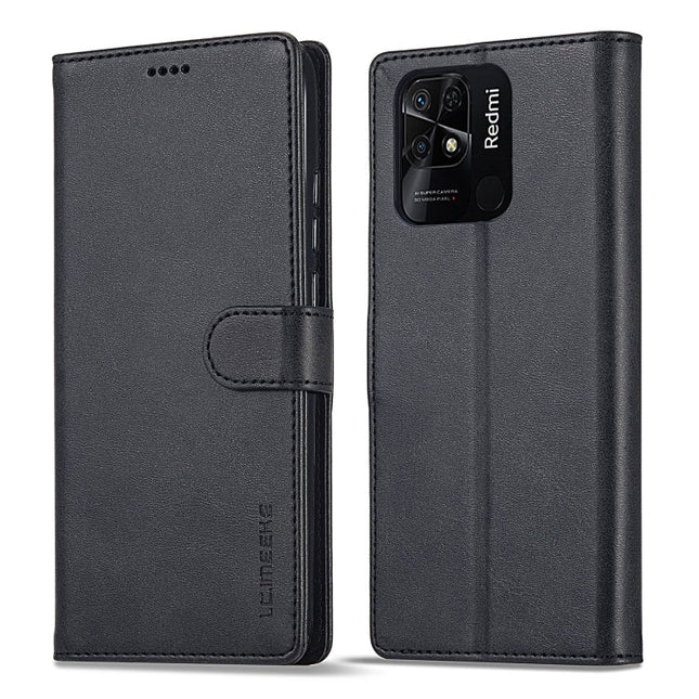 LC.IMEEKE Calf Texture Leather Phone Case, For Xiaomi Redmi 10C