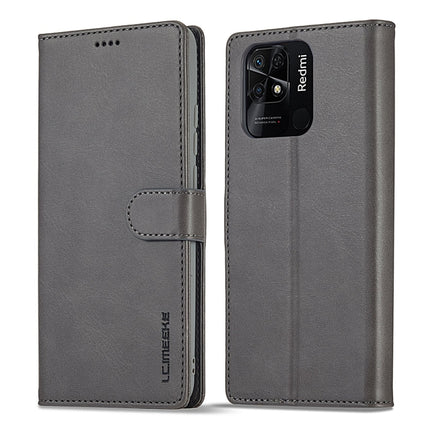 LC.IMEEKE Calf Texture Leather Phone Case, For Xiaomi Redmi 10C