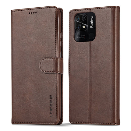 LC.IMEEKE Calf Texture Leather Phone Case, For Xiaomi Redmi 10C