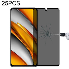 25 PCS Full Cover Anti-peeping Tempered Glass Film For Samsung Galaxy A12, For Xiaomi Redmi Note 4G / 5G(25 PCS), For Xiaomi Redmi Note 10 Pro(25 PCS), For Xiaomi Poco X3 Pro(25 PCS), For Xiaomi Poco F3(25 PCS), For Xiaomi Poco M3 Pro(25 PCS)