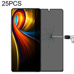 25 PCS Full Cover Anti-peeping Tempered Glass Film For Samsung Galaxy A12, For Xiaomi Redmi Note 4G / 5G(25 PCS), For Xiaomi Redmi Note 10 Pro(25 PCS), For Xiaomi Poco X3 Pro(25 PCS), For Xiaomi Poco F3(25 PCS), For Xiaomi Poco M3 Pro(25 PCS)