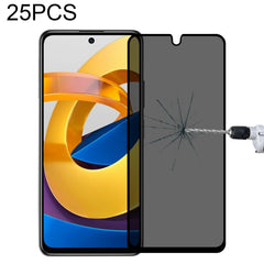 25 PCS Full Cover Anti-peeping Tempered Glass Film For Samsung Galaxy A12, For Xiaomi Redmi Note 4G / 5G(25 PCS), For Xiaomi Redmi Note 10 Pro(25 PCS), For Xiaomi Poco X3 Pro(25 PCS), For Xiaomi Poco F3(25 PCS), For Xiaomi Poco M3 Pro(25 PCS)