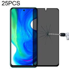 25 PCS Full Cover Anti-peeping Tempered Glass Film For Samsung Galaxy A12, For Xiaomi Redmi Note 4G / 5G(25 PCS), For Xiaomi Redmi Note 10 Pro(25 PCS), For Xiaomi Poco X3 Pro(25 PCS), For Xiaomi Poco F3(25 PCS), For Xiaomi Poco M3 Pro(25 PCS)