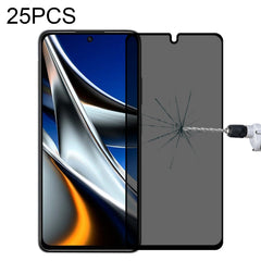 25 PCS Full Cover Anti-peeping Tempered Glass Film For Samsung Galaxy A12, For Xiaomi Redmi Note 4G / 5G(25 PCS), For Xiaomi Redmi Note 10 Pro(25 PCS), For Xiaomi Poco X3 Pro(25 PCS), For Xiaomi Poco F3(25 PCS), For Xiaomi Poco M3 Pro(25 PCS)