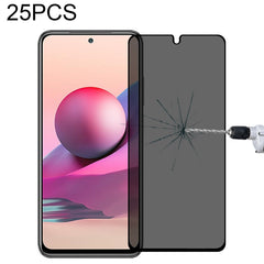 25 PCS Full Cover Anti-peeping Tempered Glass Film For Samsung Galaxy A12, For Xiaomi Redmi Note 4G / 5G(25 PCS), For Xiaomi Redmi Note 10 Pro(25 PCS), For Xiaomi Poco X3 Pro(25 PCS), For Xiaomi Poco F3(25 PCS), For Xiaomi Poco M3 Pro(25 PCS)