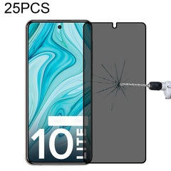 25 PCS Full Cover Anti-peeping Tempered Glass Film For Samsung Galaxy A12, For Xiaomi Redmi Note 4G / 5G(25 PCS), For Xiaomi Redmi Note 10 Pro(25 PCS), For Xiaomi Poco X3 Pro(25 PCS), For Xiaomi Poco F3(25 PCS), For Xiaomi Poco M3 Pro(25 PCS)