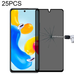 25 PCS Full Cover Anti-peeping Tempered Glass Film For Samsung Galaxy A12, For Xiaomi Redmi Note 4G / 5G(25 PCS), For Xiaomi Redmi Note 10 Pro(25 PCS), For Xiaomi Poco X3 Pro(25 PCS), For Xiaomi Poco F3(25 PCS), For Xiaomi Poco M3 Pro(25 PCS)