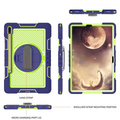 360 Degree Rotation Contrast Color Silicone + PC Tablet Case, For Samsung Galaxy Tab A7 Lite